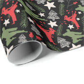 Weihnachtspapier für Kampfkunst Geschenkpapier (Rolleneckpunkt)