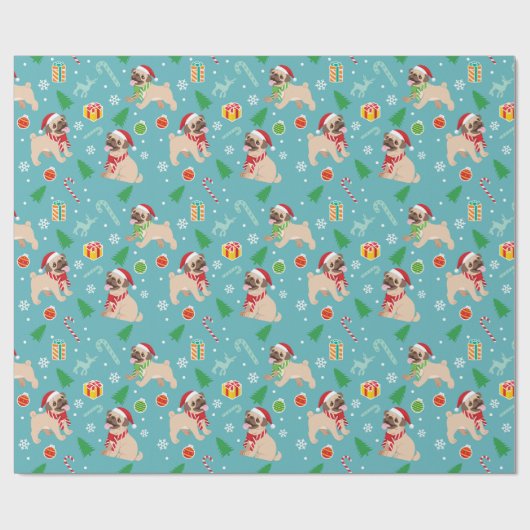 Weihnachtspapier für Möpsen Geschenkpapier