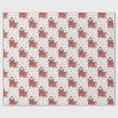 Weihnachtspapier für Möpsen Geschenkpapier (Flach)