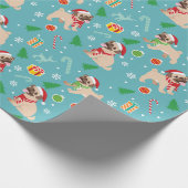 Weihnachtspapier für Möpsen Geschenkpapier (Ecke)