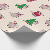 Weihnachtspapier für Möpsen Geschenkpapier (Ecke)
