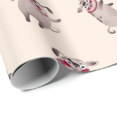 Weihnachtspapier für Möpsen Geschenkpapier (Rolleneckpunkt)