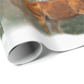 Weihnachtspapier für Pferde und Schnee Geschenkpapier (Rolleneckpunkt)