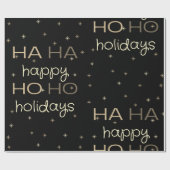 Weihnachtspapier für Schwarz und Gold Geschenkpapier (Flach)