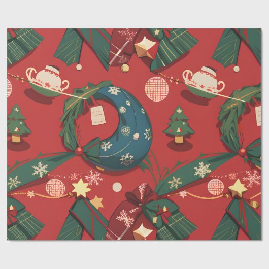 Weihnachtspapier Geschenkpapier (Flach)