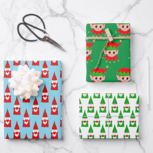 Weihnachtspapier Geschenkpapier Set (Vorderseite)
