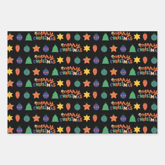 Weihnachtspapier Geschenkpapier Set (Vorderseite)