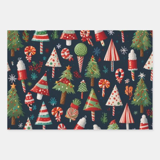 Weihnachtspapier Geschenkpapier Set (Vorderseite 3)