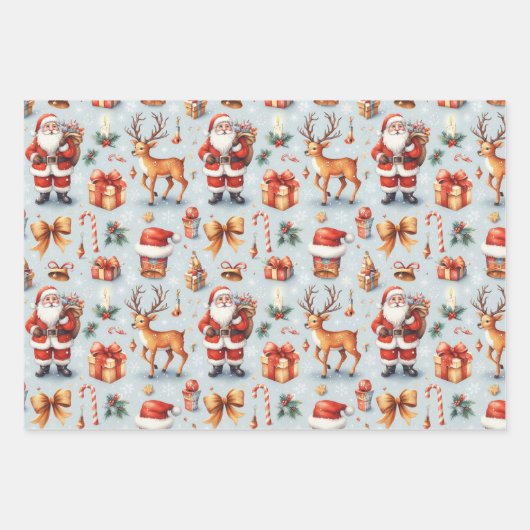 Weihnachtspapier Geschenkpapier Set (Vorderseite 2)