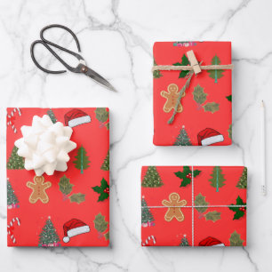 Weihnachtspapier Geschenkpapier Set