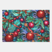 Weihnachtspapier Geschenkpapier Set (Vorderseite)