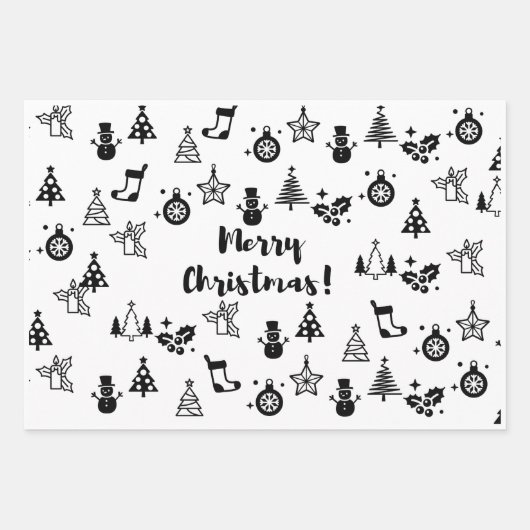 Weihnachtspapier Geschenkpapier Set (Vorderseite 2)