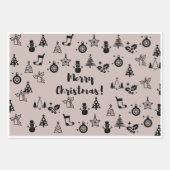 Weihnachtspapier Geschenkpapier Set (Vorderseite)