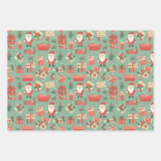 Weihnachtspapier Geschenkpapier Set (Vorderseite)