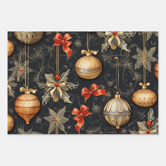 Weihnachtspapier Geschenkpapier Set (Vorderseite)