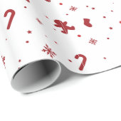 Weihnachtspapier, glänzende Umhüllung Geschenkpapier (Rolleneckpunkt)