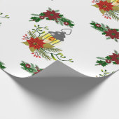 Weihnachtspapier Gold Kerzen Geschenkpapier (Ecke)