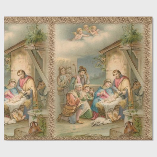 Weihnachtspapier Jesus Geschenkpapier (Flach)