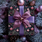 Weihnachtspapier Lila Blumendekorationen Geschenkpapier