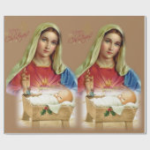 Weihnachtspapier Mary Baby Jesus Geschenkpapier (Flach)
