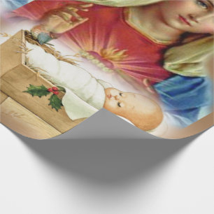 Weihnachtspapier Mary Baby Jesus Geschenkpapier