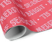 Weihnachtspapier Merry And Bright Rot Geschenkpapier (Rolleneckpunkt)