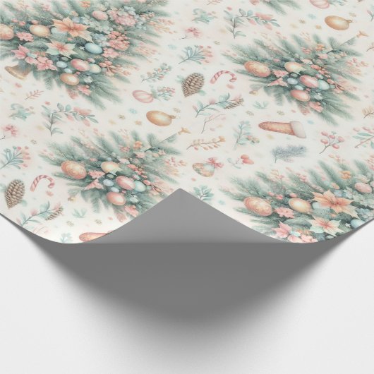 Weihnachtspapier mit Bäumen & Bausteinen Geschenkpapier (Ecke)