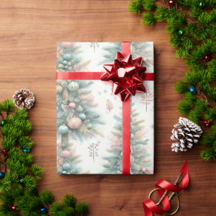 Weihnachtspapier mit Bäumen Geschenkpapier