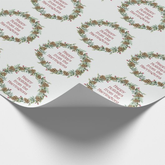 Weihnachtspapier mit benutzerdefiniertem Text Geschenkpapier (Ecke)