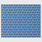 Weihnachtspapier mit Border Collies Geschenkpapier (Flach)