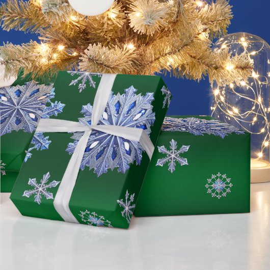 Weihnachtspapier mit Eiskristall Geschenkpapier (Feiertage)