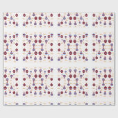 Weihnachtspapier mit farbenfrohen Girlanden Geschenkpapier (Flach)