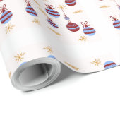 Weihnachtspapier mit farbenfrohen Girlanden Geschenkpapier (Rolleneckpunkt)