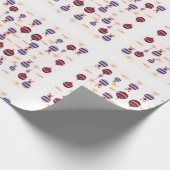 Weihnachtspapier mit farbenfrohen Girlanden Geschenkpapier (Ecke)