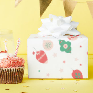 Weihnachtspapier mit farbenfrohen Girlanden Geschenkpapier