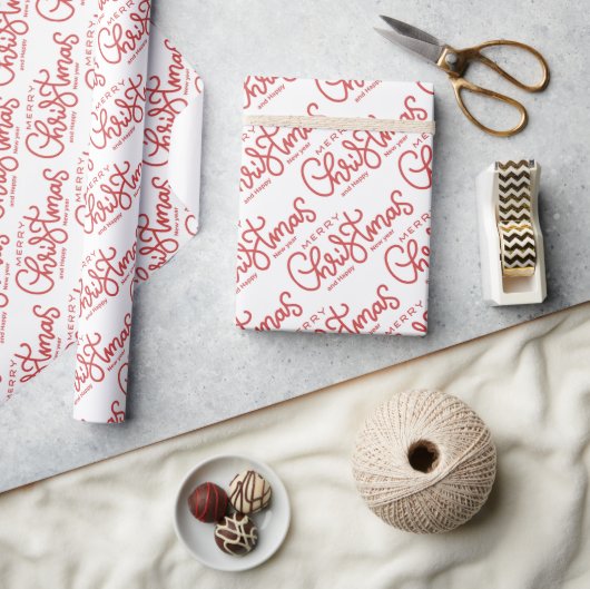 Weihnachtspapier mit festem Skript Geschenkpapier (Kunsthandwerk)