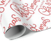 Weihnachtspapier mit festem Skript Geschenkpapier (Rolleneckpunkt)