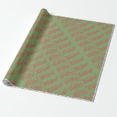 Weihnachtspapier mit festem Skript Geschenkpapier (Ungerollt)