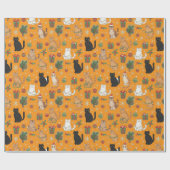 Weihnachtspapier mit festlichen Katzen Geschenkpapier (Flach)