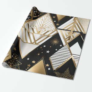 Weihnachtspapier mit geometrischen Formen Geschenkpapier
