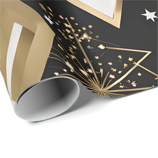Weihnachtspapier mit geometrischen Formen Geschenkpapier (Rolleneckpunkt)
