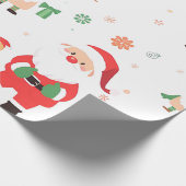 Weihnachtspapier mit Kinder-Elf Geschenkpapier (Ecke)