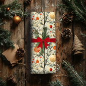 Weihnachtspapier mit klassischen Ornamenten Geschenkpapier