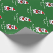 Weihnachtspapier mit niedlichem Weihnachtsbär Geschenkpapier (Ecke)