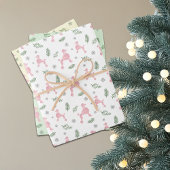 Weihnachtspapier mit Poodle-Silhouette Geschenkpapier Set