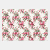 Weihnachtspapier mit rosa Bögen Geschenkpapier Set (Vorderseite 2)