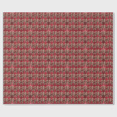 Weihnachtspapier mit rotem Band Geschenkpapier (Flach)