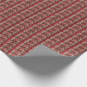 Weihnachtspapier mit roter Schleife Geschenkpapier (Ecke)