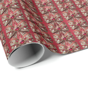 Weihnachtspapier mit roter Schleife Geschenkpapier