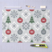 Weihnachtspapier mit Schneeflocken Seidenpapier (Handwerk)